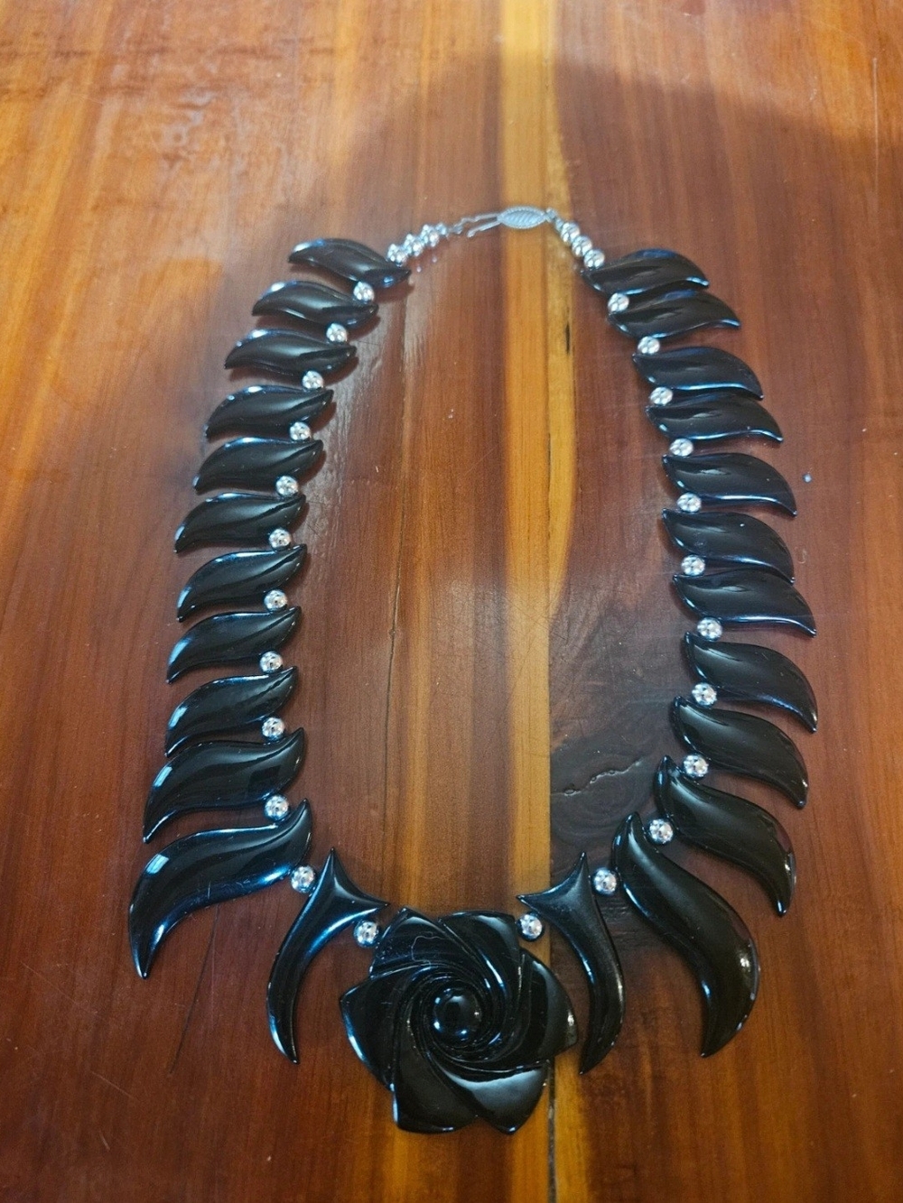 Vintage Black Floral Statement/Costume Jewelry